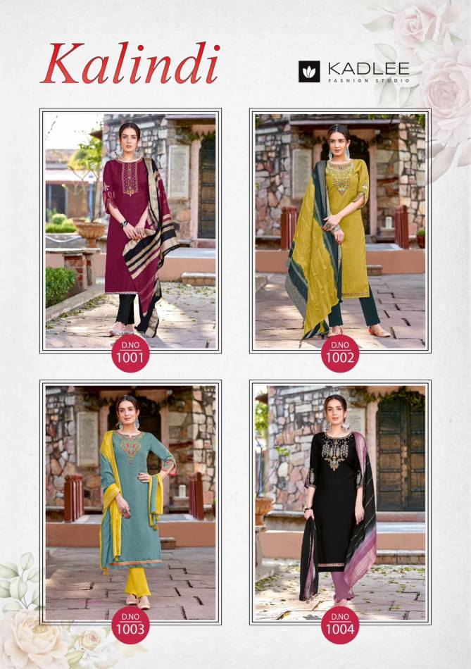 Kalindi By Kadlee Viscose Designer Kurti With Bottom Dupatta Wholesale Online
